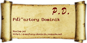 Pásztory Dominik névjegykártya